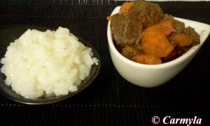 CARNE GUISADA CON ARROZ BLANCO 2