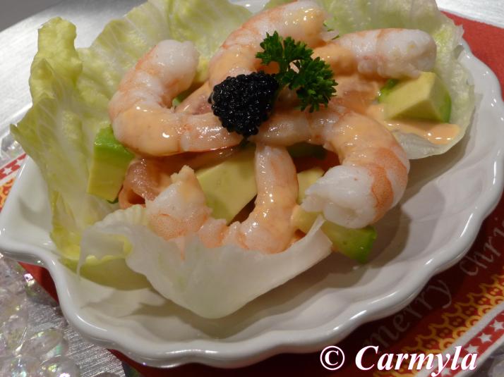 COCKTAIL DE GAMBAS Y SALMÓN NAVIDAD 1