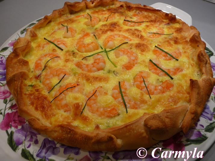 PIZZA DE BACON Y GAMBAS entera