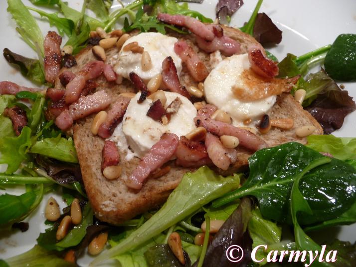 ENSALADA DE QUESO DE CABRA Y BACON 1