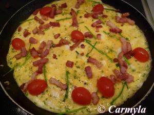 TORTILLA DE BACON preparación