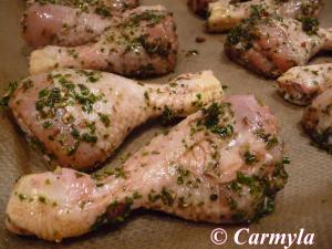 ZANCAS DE POLLO AL HORNO preparación