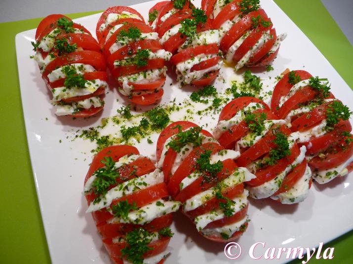 ACORDEÓN DE TOMATE Y MOZARELLA buffet