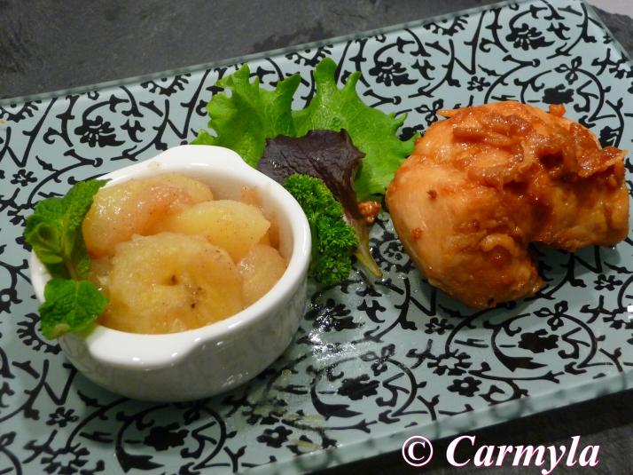 POLLO AL LIMÓN DE ANA con compota de frutas