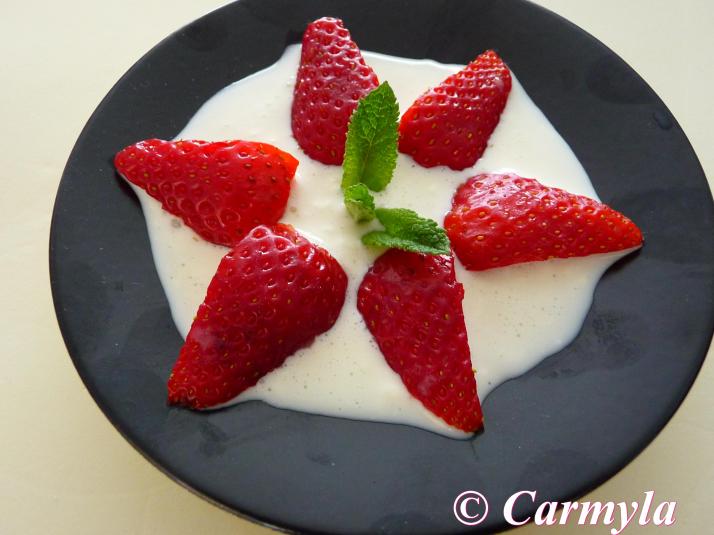 FRESAS CON MASCARPONE platito