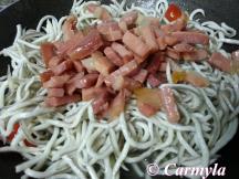 GULAS CON JAMÓN Y QUESO preparación 1