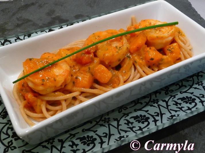 PASTA CON LANGOSTINOS