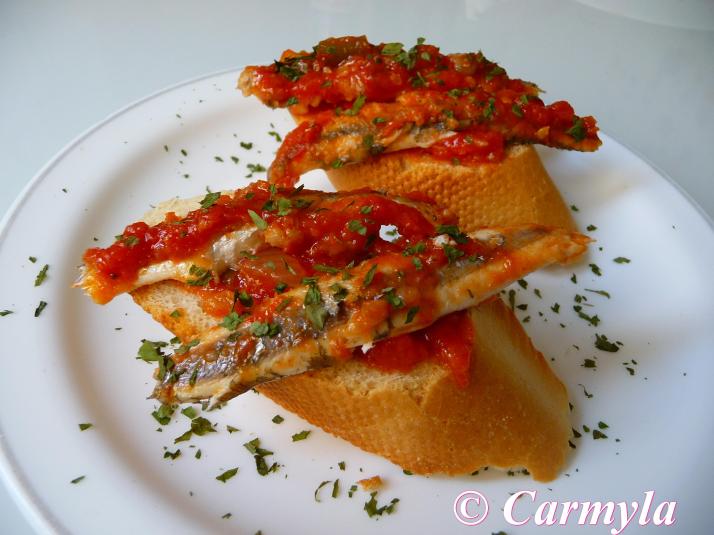 TAPA DE ANCHOAS EN FRITADA PICANTE 1