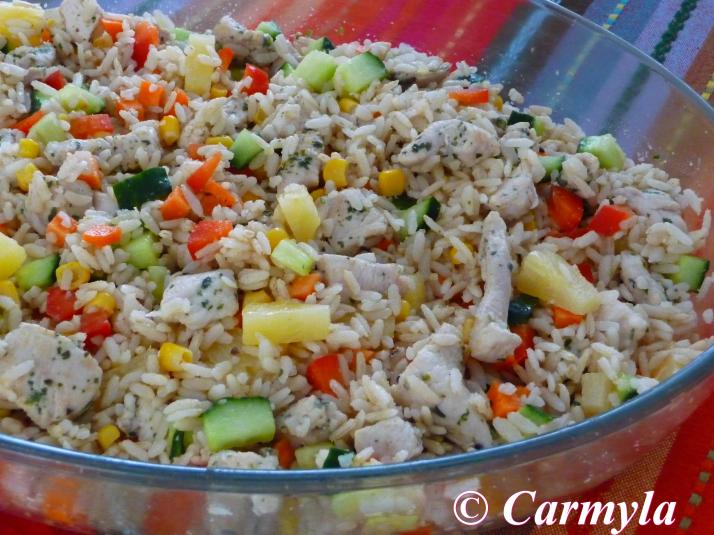 ENSALADA DE ARROZ Y POLLO