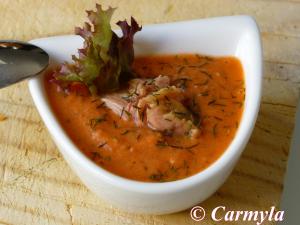 CREMA FRÍA DE TOMATE Y ATÚN