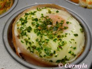 MUFFIN DE BACON Y HUEVO prep 1