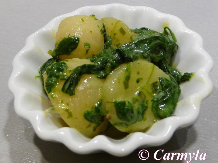 PATATAS CON ESPINACAS tapa