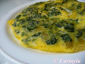 TORTILLA DE ESPINACAS preparación 1