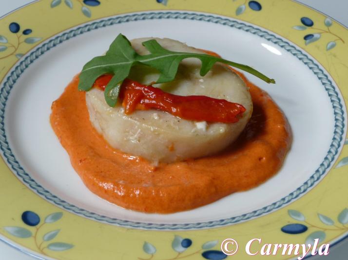 MERLUZA CON CREMA DE PIQUILLOS 2