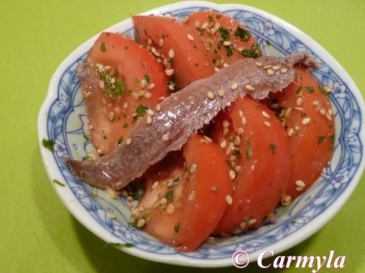ENSALADA DE TOMATE Y ANCHOAS tapa 2