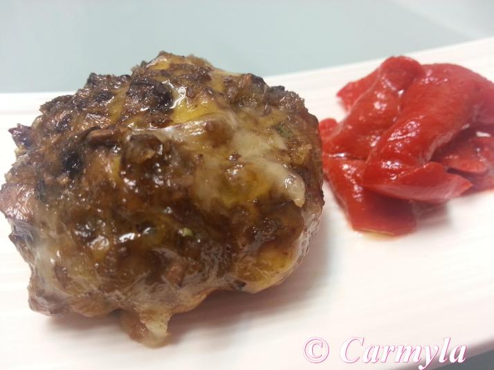 CHAMPIS RELLENOS AL HORNO tapa