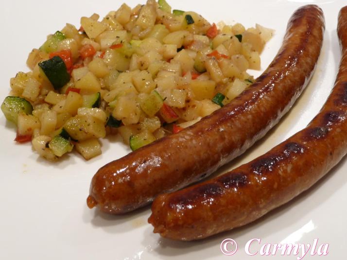 PANACHÉ DE VERDURAS CON MERGUEZ