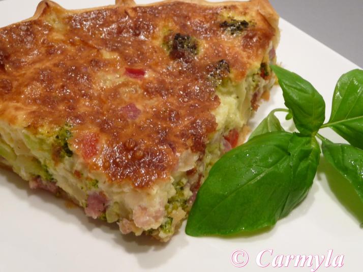 QUICHE DE BACON Y BROCOLI tapa 1