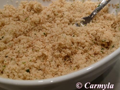 SETAS CON BACON Y COUSCOUS prep 1