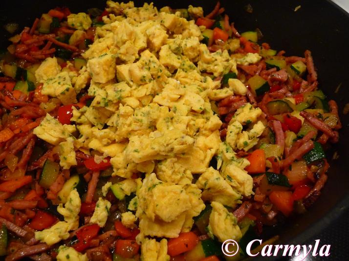 ARROZ FRITO CON JAMÓN Y TORTILLA prep 2