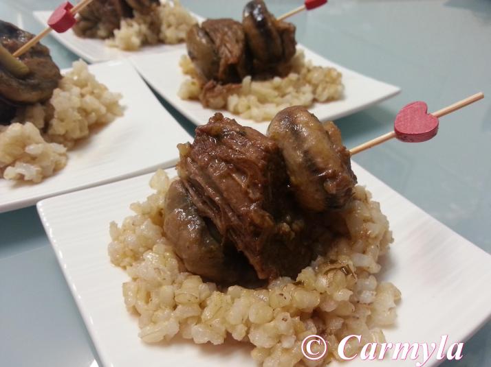 BROCHETA DE TERNERA CON CHAMPIS 2