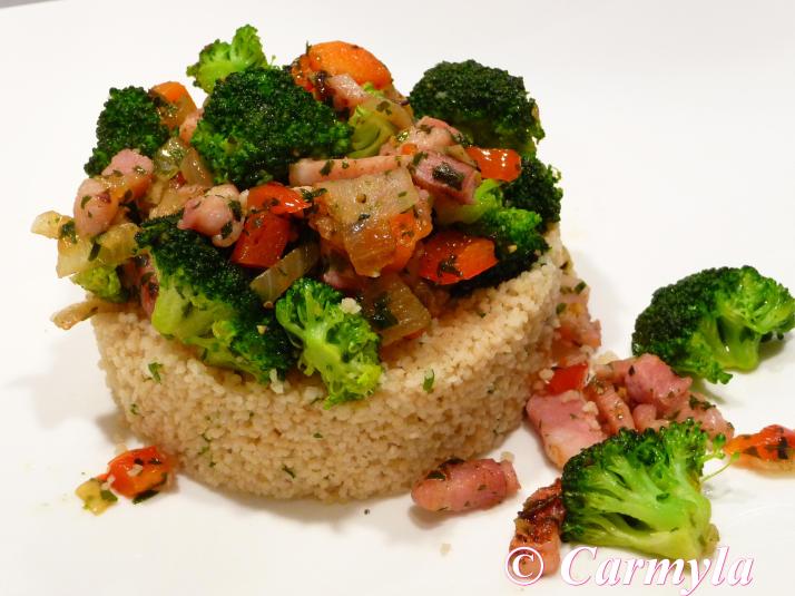 COUSCOUS CON BRÓCOLI Y BACON