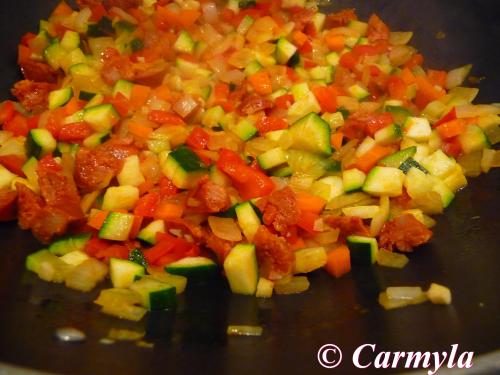 ESPIRALES CON CALAMAR Y CHORIZO prep 1