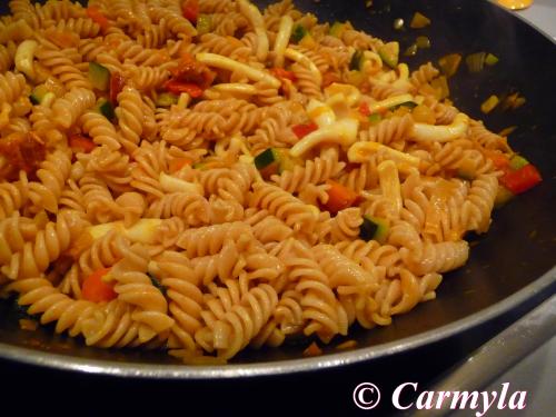 ESPIRALES CON CALAMAR Y CHORIZO prep 4