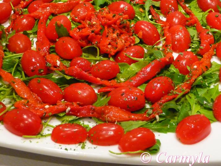 ENSALADA DE CAMINITOS DE TOMATE Y PIMIENTOS 1