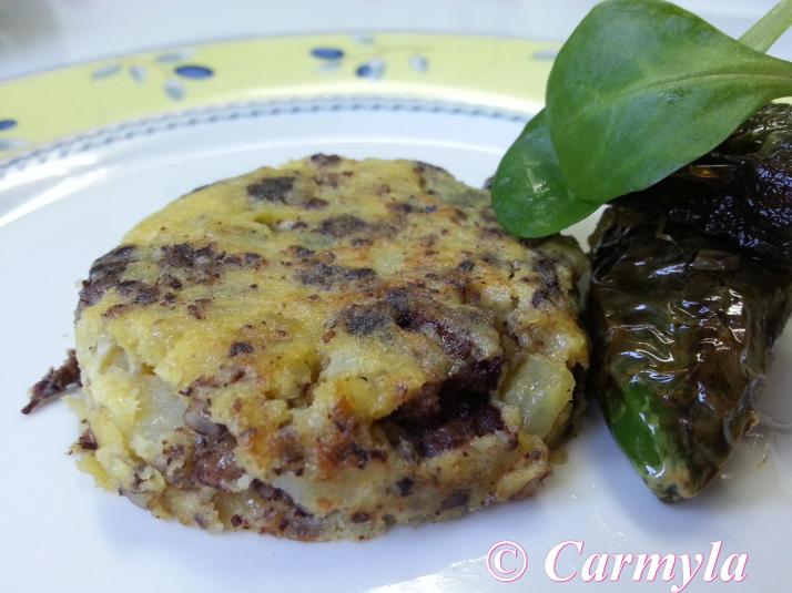 TORTILLA DE PATATA CON MORCILLA 2
