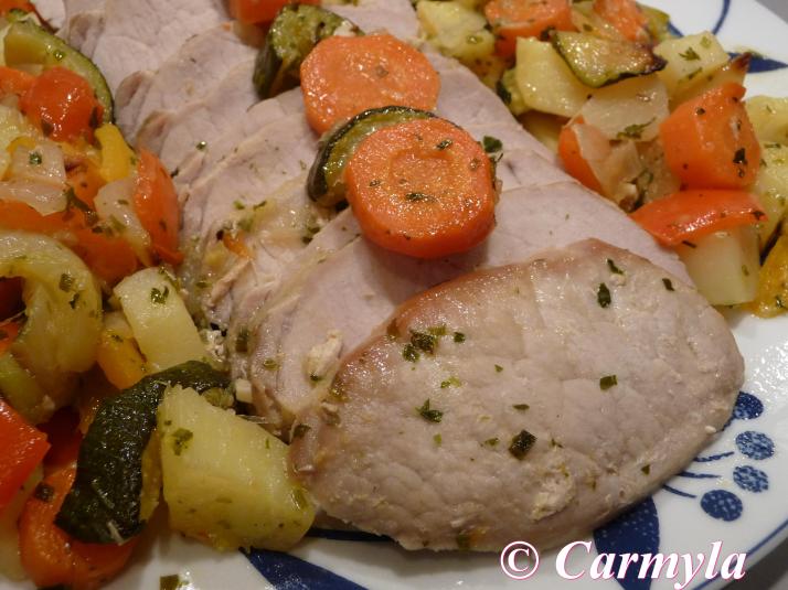 ASADO DE LOMO CON VERDURAS bandeja 1