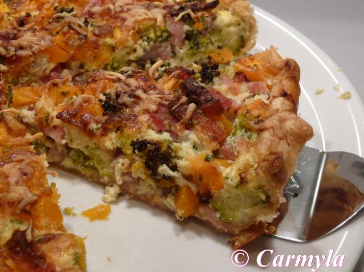 QUICHE DE CALABAZA, BRÓCOLI Y BACON 1