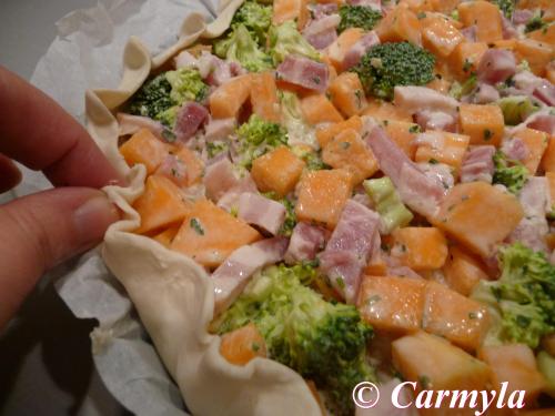 QUICHE DE CALABAZA, BRÓCOLI Y BACON prep 2