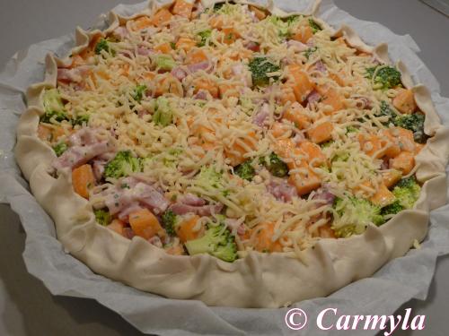 QUICHE DE CALABAZA, BRÓCOLI Y BACON prep 3