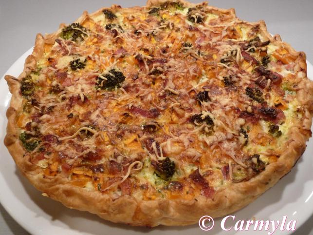 QUICHE DE CALABAZA, BRÓCOLI Y BACON prep 4