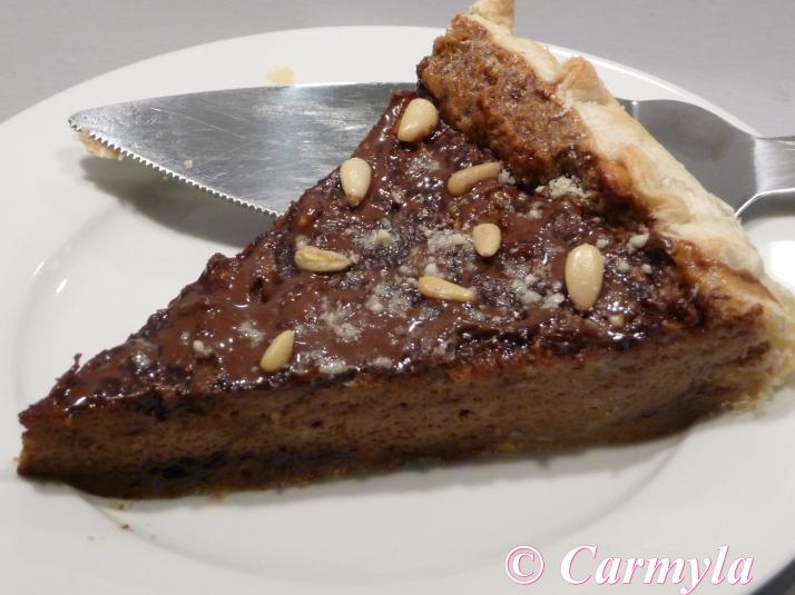 QUICHE DULCE DE PASTA DE CHOCOLATE tapa