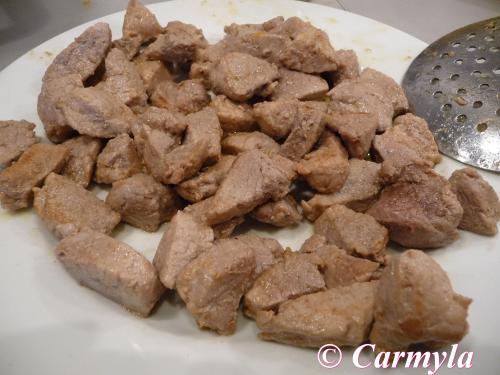 WOK DE ARROZ CON CHAMPIÑONES Y CURRY prep 1