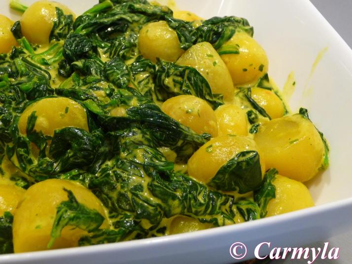 ESPINACAS CON PATATA AL CURRY 1