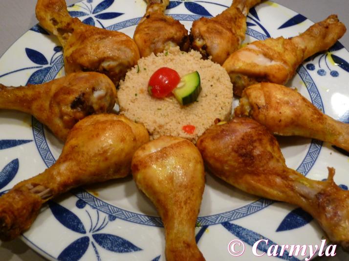 MUSLOS DE POLLO CON ESPECIAS MARROQUÍS plato