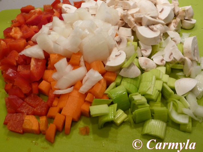 PAELLA THAI ingredientes verduras