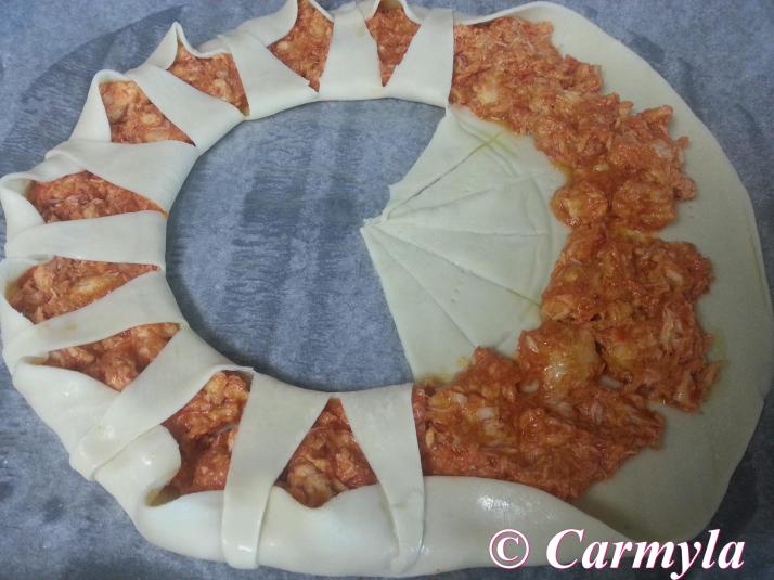 corona de bonito con tomate prep 3