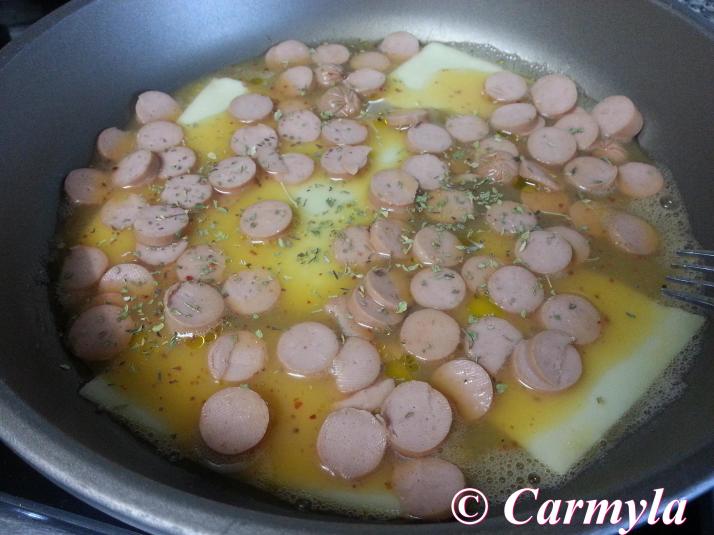 REVUELTO DE FRANKFURT Y GOUDA prep 1