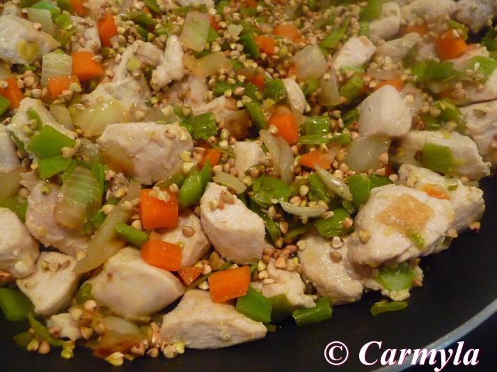 PAELLA DE POLLO CON TRIGO SARRACENO prep 3