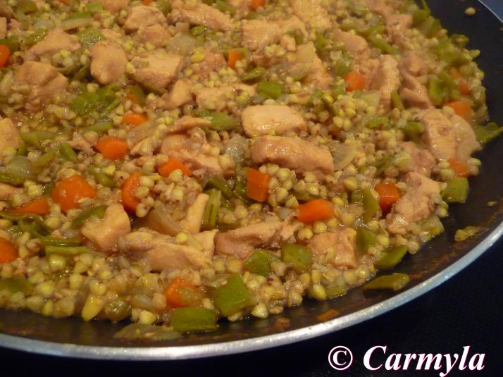 PAELLA DE POLLO CON TRIGO SARRACENO prep 5