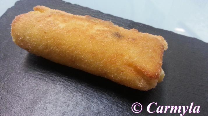 ROLLITOS DE MORCILLA DE BURGOS CON HUEVO FRITO 2