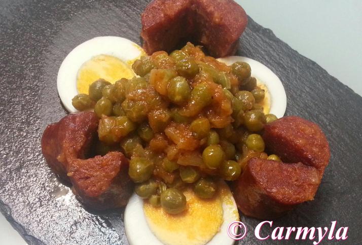 TAPA DE GUISANTES CON HUEVO 2