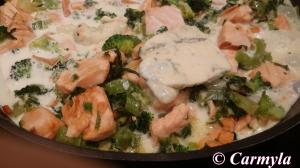 TALLARINES DE ARROZ CON SALMÓN AL GORGONZOLA prep 2